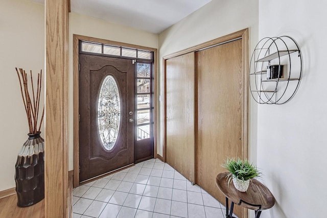 view of tiled entrance foyer