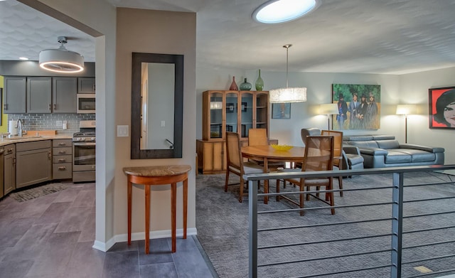 dining room with sink