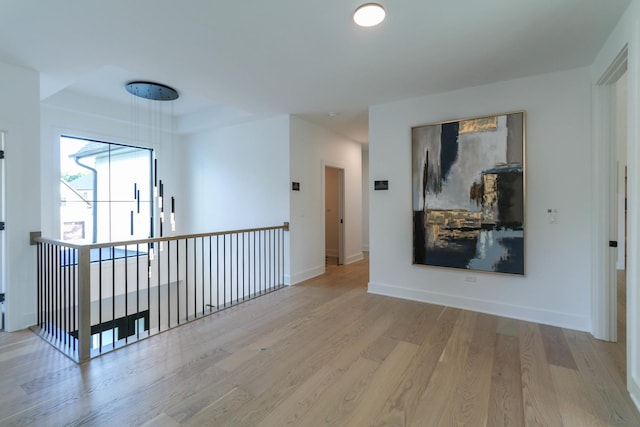 empty room featuring light hardwood / wood-style floors