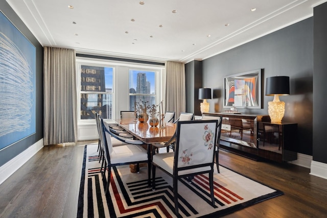 dining room featuring dark hardwood / wood-style floors