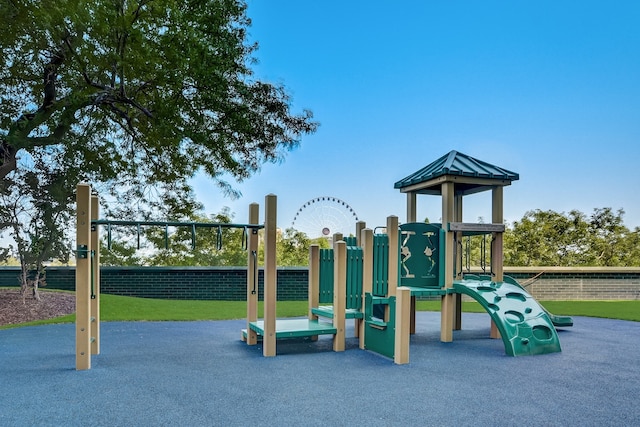 view of jungle gym