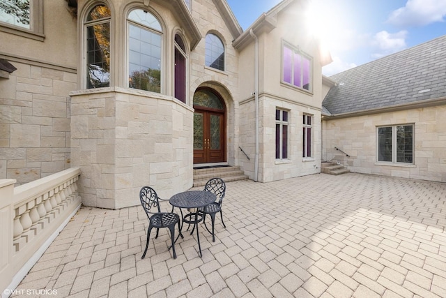 view of patio / terrace with french doors