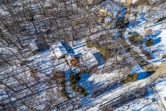 view of snowy aerial view