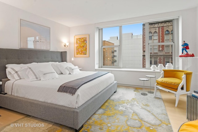 bedroom featuring hardwood / wood-style floors