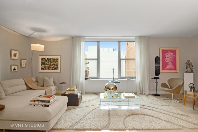 living room featuring hardwood / wood-style flooring