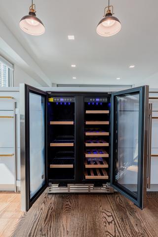 bar featuring hardwood / wood-style flooring