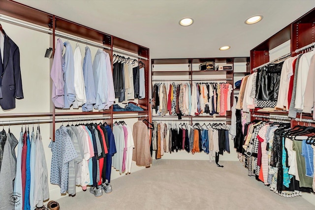 spacious closet featuring carpet