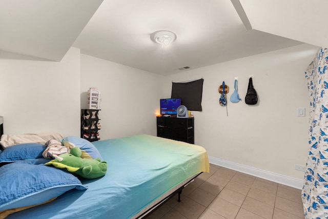 view of tiled bedroom