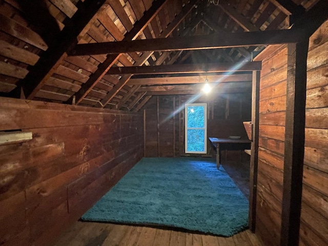 view of attic