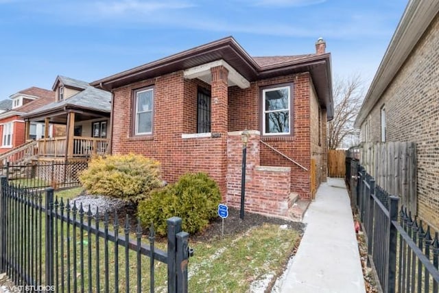 view of front of home featuring covered porch