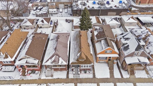 view of snowy aerial view