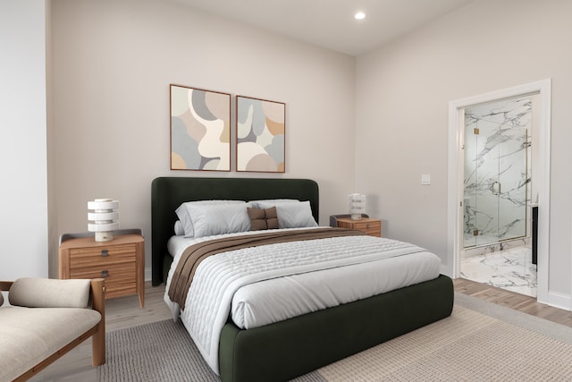 bedroom featuring hardwood / wood-style floors