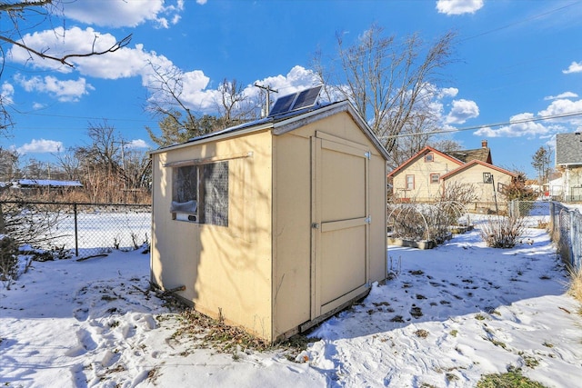 view of snow covered structure