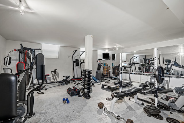 view of workout area