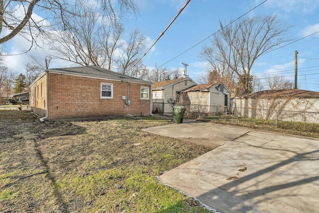 back of property with a patio area