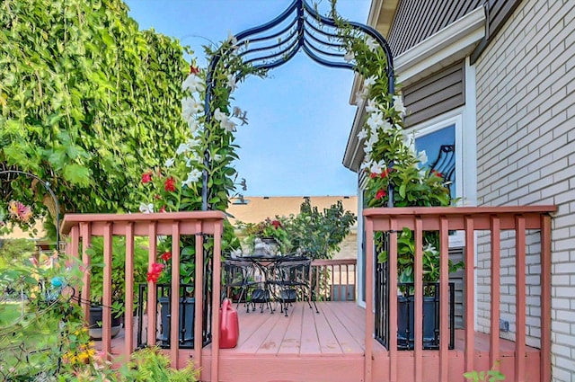 view of wooden deck