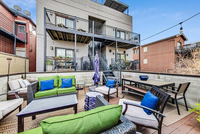 view of patio / terrace with an outdoor hangout area