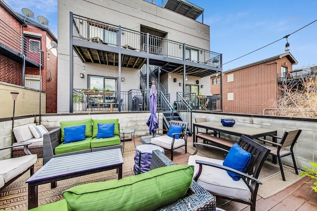 view of patio / terrace with an outdoor hangout area