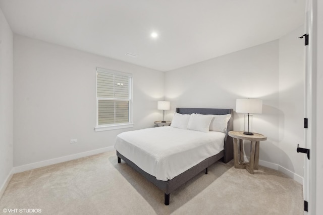 view of carpeted bedroom