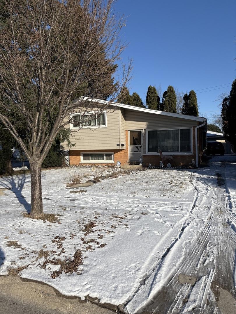 view of split level home