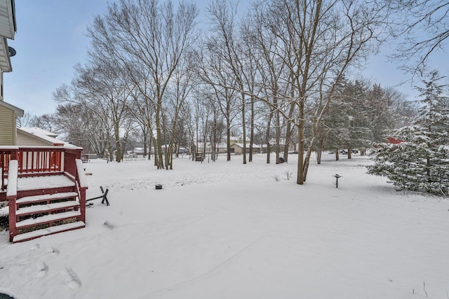 view of snowy yard