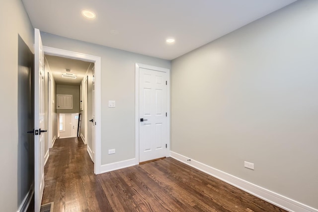 interior space featuring dark hardwood / wood-style flooring