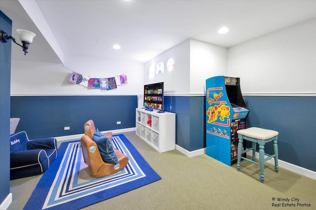 playroom with carpet