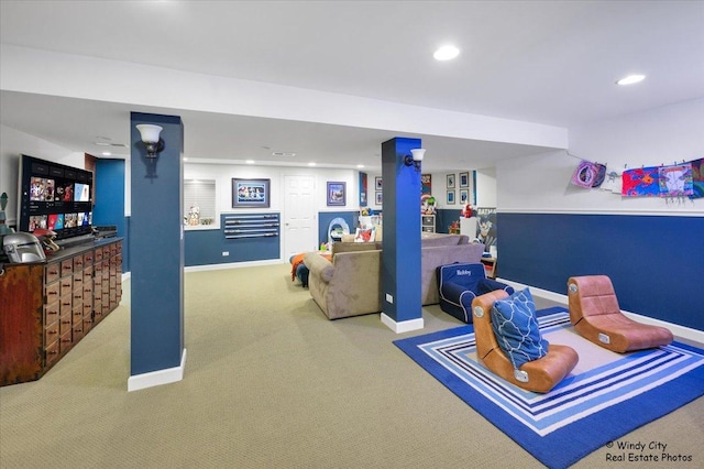 playroom featuring carpet floors