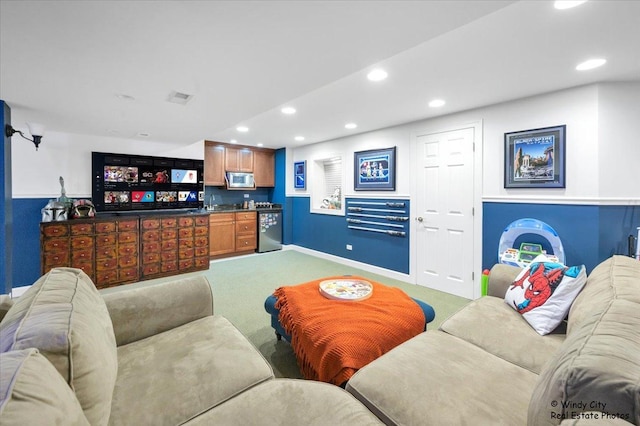 view of carpeted living room