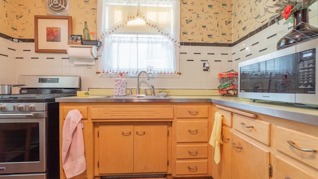 kitchen featuring appliances with stainless steel finishes and sink