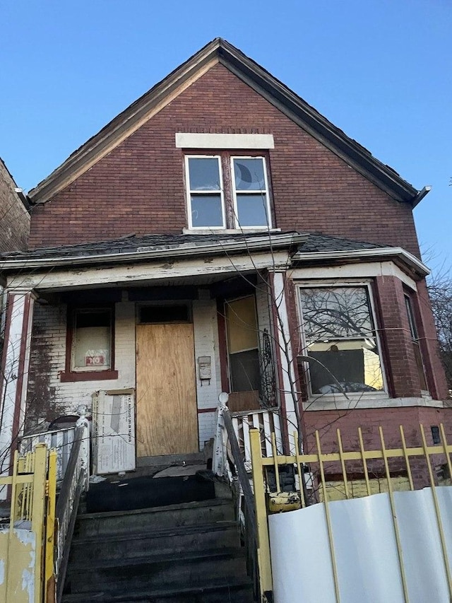 view of front facade with a porch