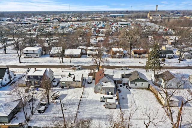 view of snowy aerial view