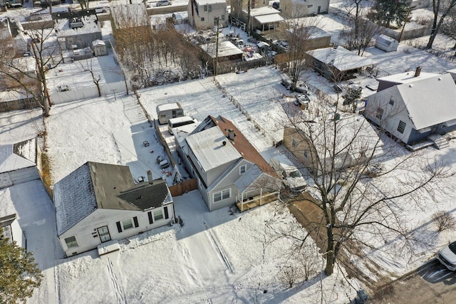 view of snowy aerial view