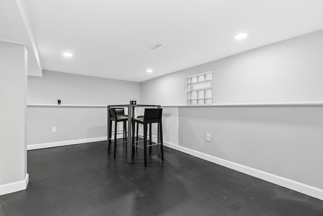 view of dining room