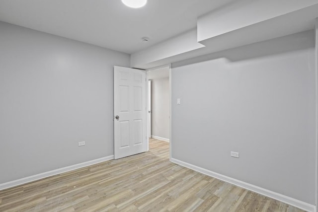 empty room featuring light hardwood / wood-style flooring