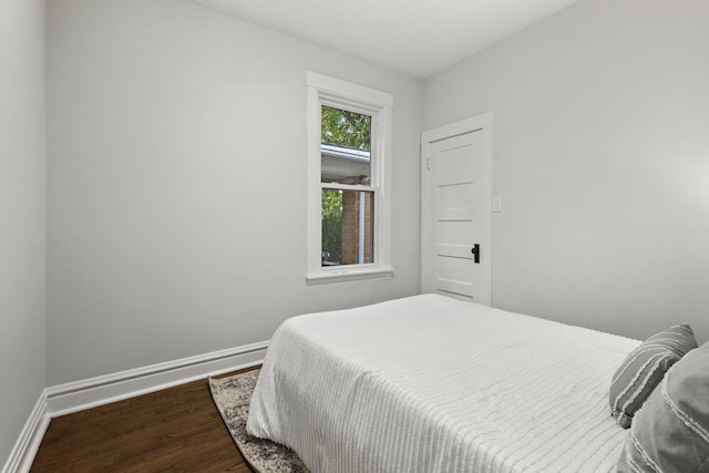 bedroom featuring hardwood / wood-style floors