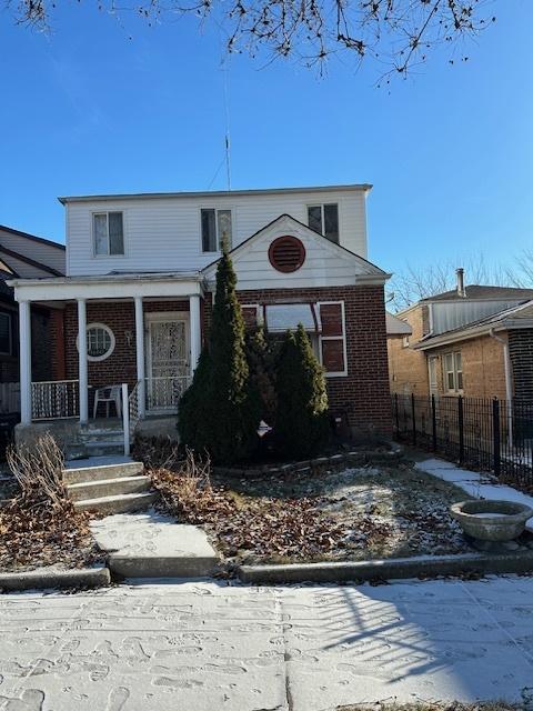 front of property with a porch