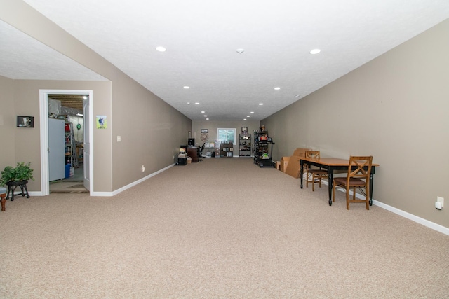 game room featuring carpet flooring