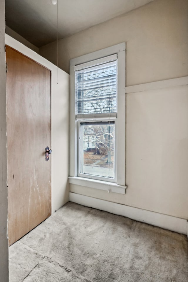 interior space featuring carpet floors