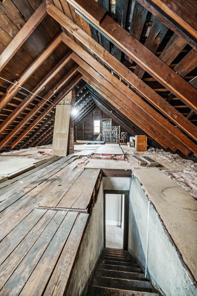 view of attic