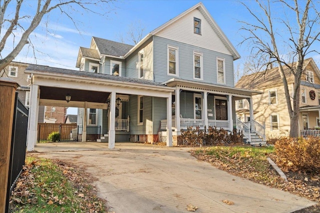 view of front of home with a porch