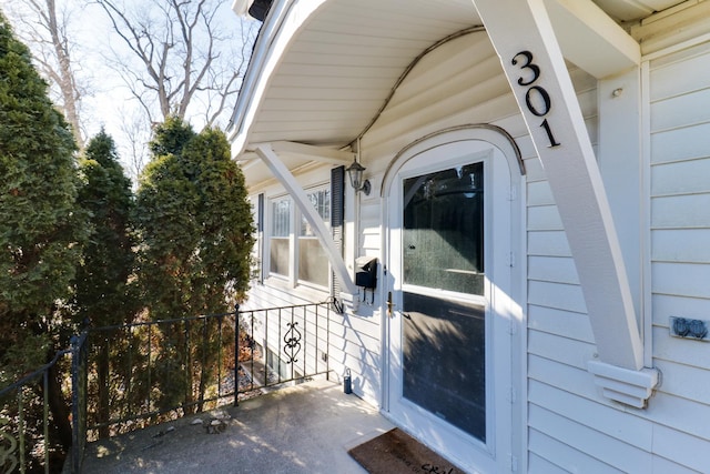 view of doorway to property