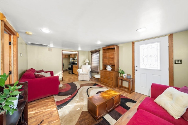 living room featuring hardwood / wood-style floors