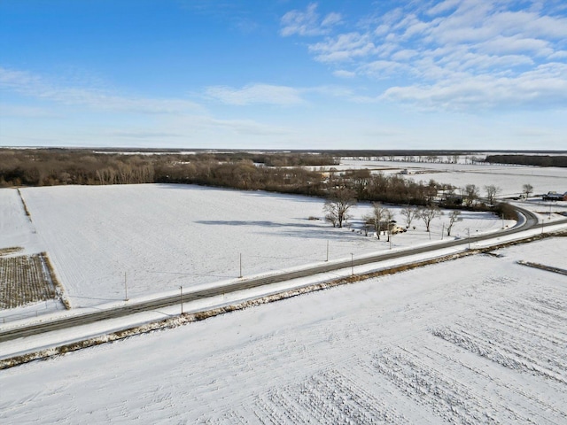 exterior space with a rural view