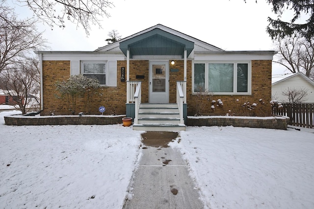 view of bungalow-style home