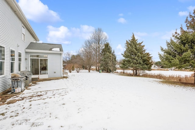 view of snowy yard