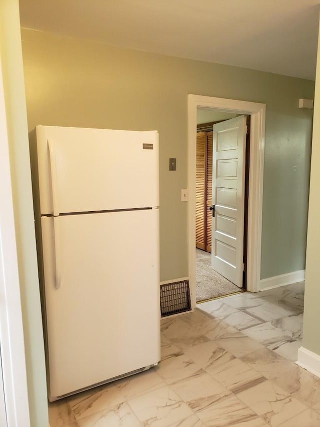 kitchen with white refrigerator