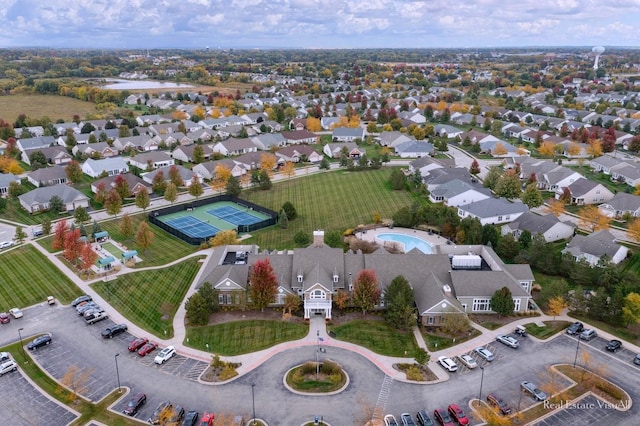 birds eye view of property