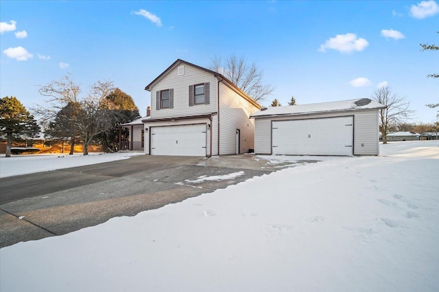 view of property featuring a garage