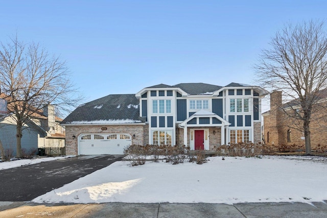 view of front facade featuring a garage